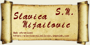 Slavica Mijailović vizit kartica